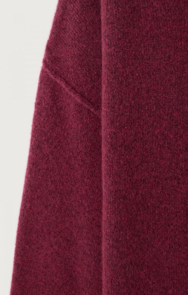 PULL BOULE ML COL BATEAU RAISIN CHINE