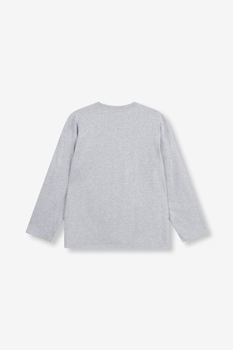 KNITTED STUDDED LONG GREY GREY