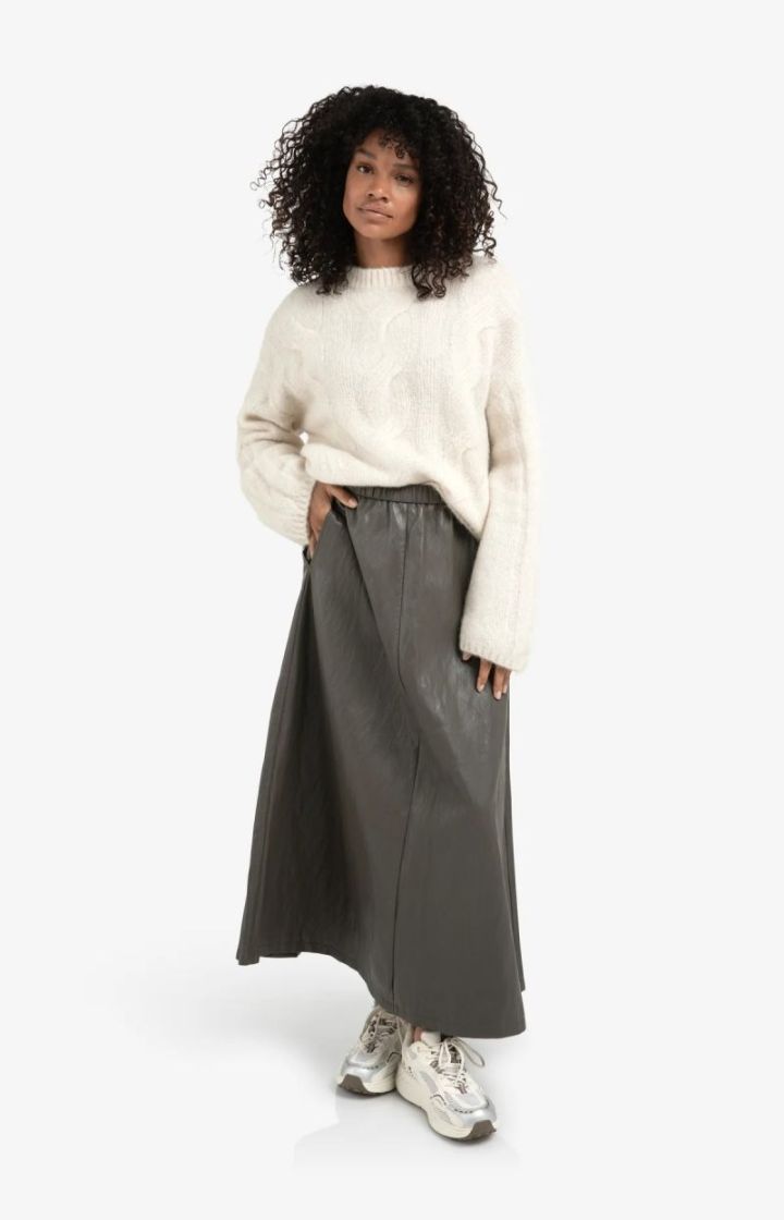 FAUX LEATHER DARK TAUPE