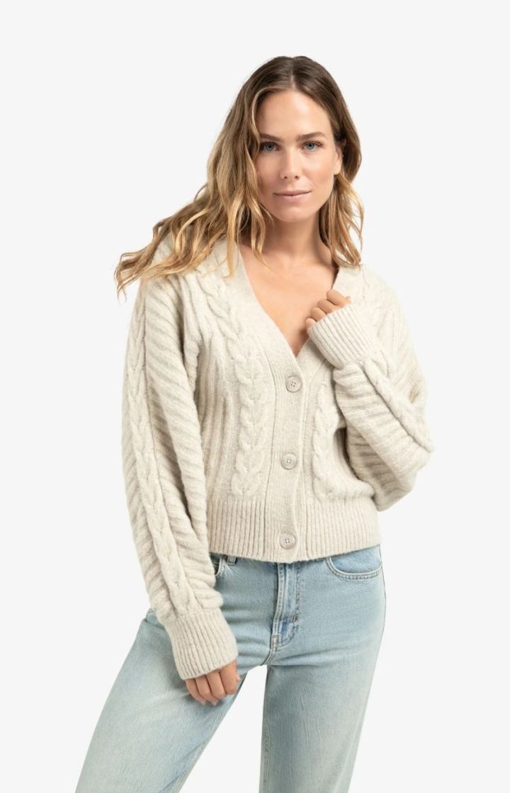 SOFT KNIT CARDIGAN CLOUD GREY
