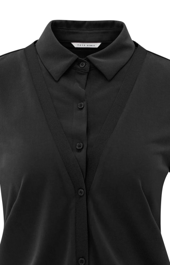 CHEMISIER SUPERPOSE BLACK