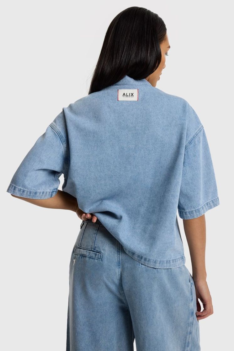 woven denim LIGHT BLUE