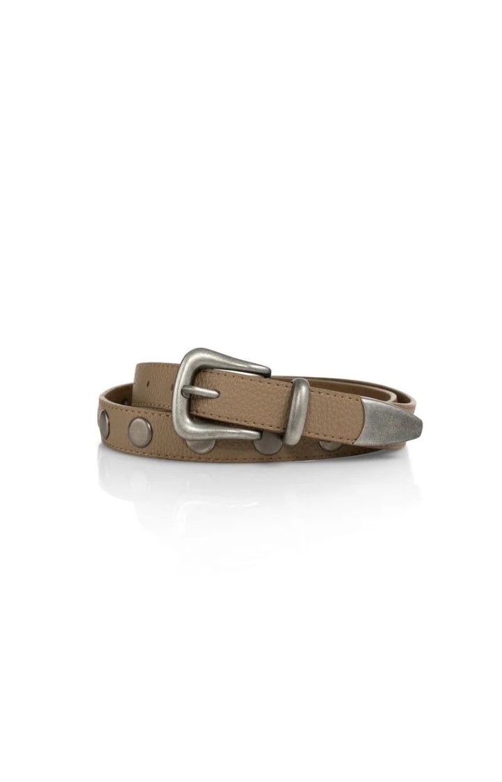 CEINTURE CLOUTEE KHAKI GREEN