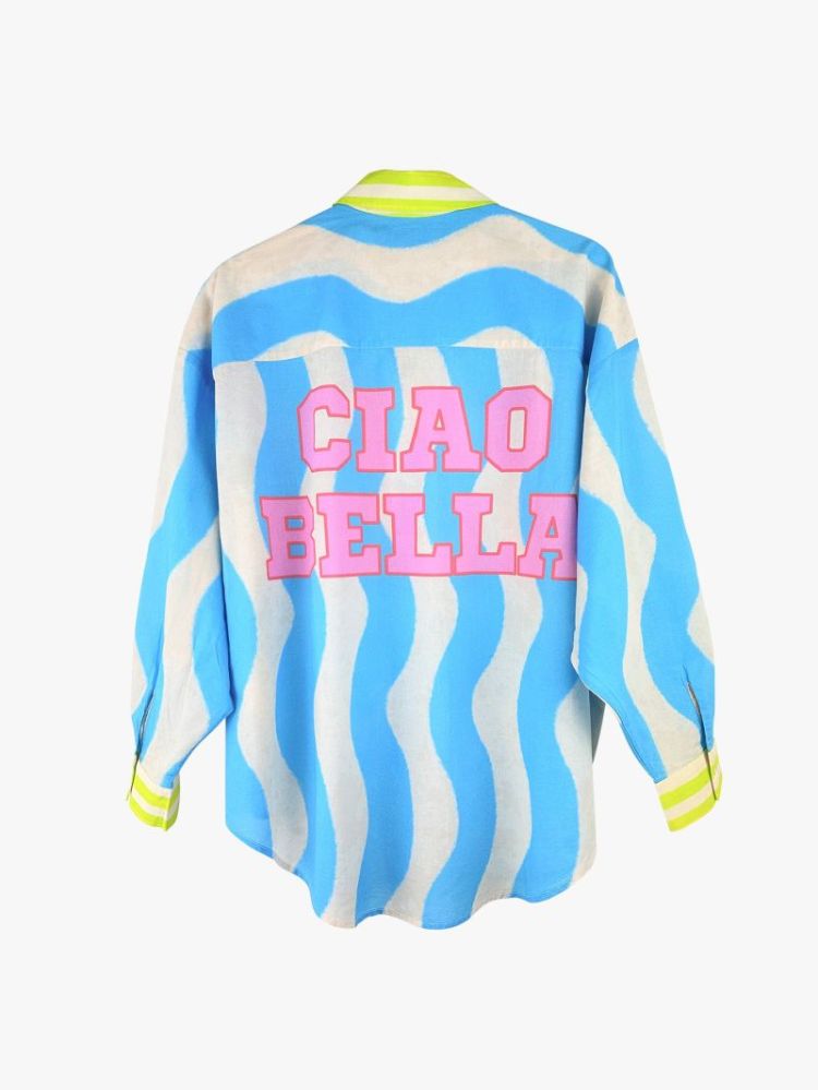 Chemisier Ciao bella   BLEU