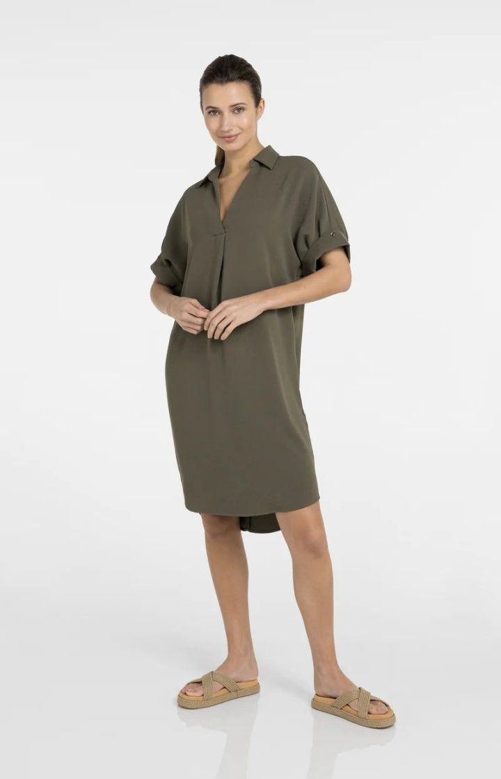 Robe col V ARMY GREEN