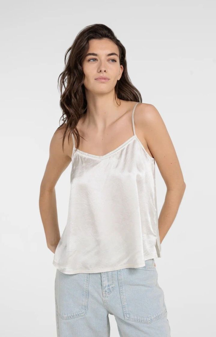 Satin singlet CREME