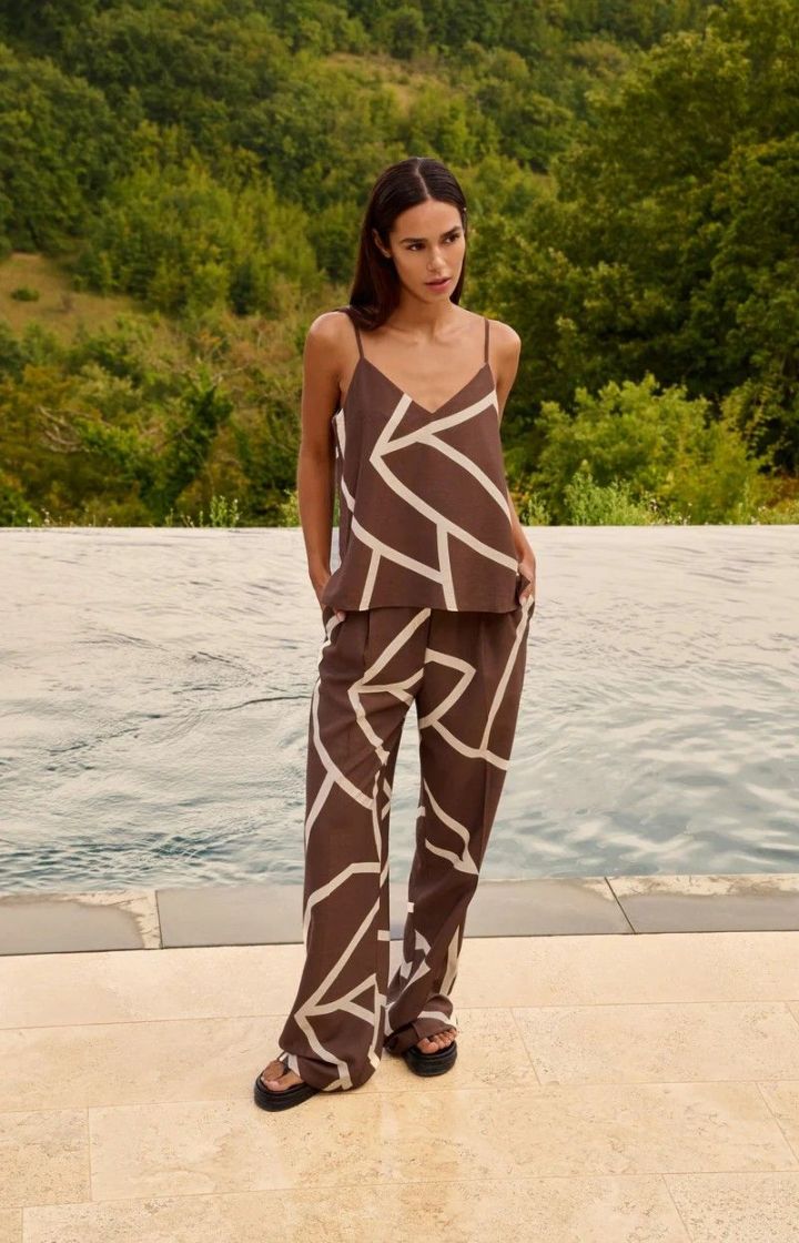 Woven printed CHOCOLATE
