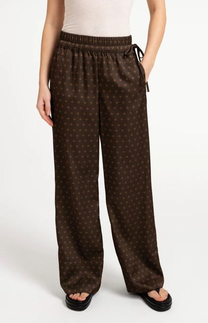 Pantalon large imprimé SLATE BROWN