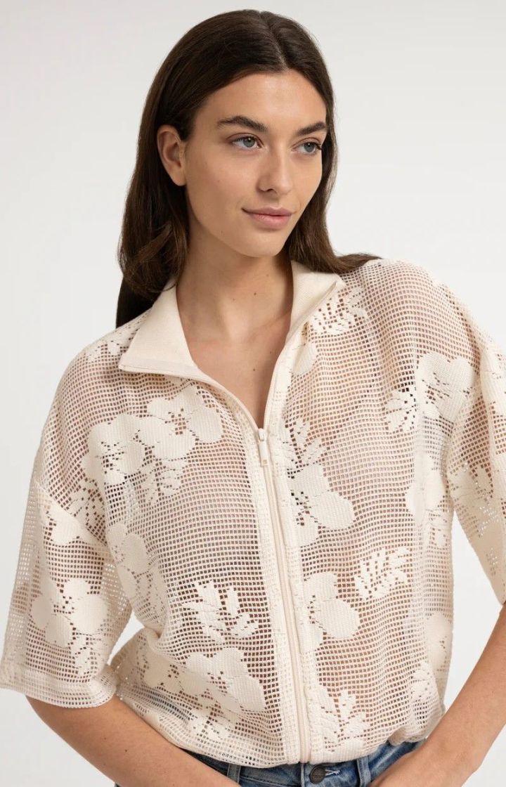Veste style crochet BEIGE