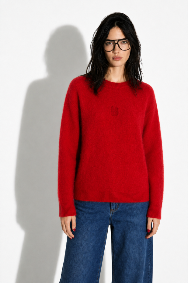 MAILLE IVY COL ROND ROUGE
